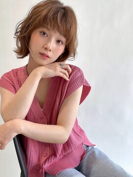 トゥーリ 二日市店(tuuli) 大人女性◆艶レイヤー前髪ピンクベージュ 髪質改善 縮毛矯正