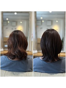 ハッコ(hacco) 外はねツヤミディアム/ヘルシースタイル/ニュアンスカラー