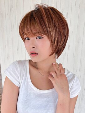アグ ヘアー セント 鹿児島中央駅2号店(Agu hair st.) 《Agu hair》丸みレイヤーショート×numberA.アクアバームセラム