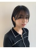 韓国風シースルーボブ