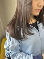 ラック(LUCK)&nbsp;ミディアムレイヤー/船橋/くすみベージュ/細めハイライト