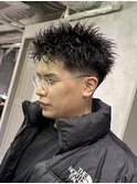スパイキーショート ピンパーマ