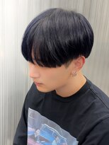 エルマーク 神戸三宮(L-MARK) シースルーマッシュナチュラルマッシュメンズ韓国ツーブロック