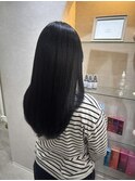 暗髪,艶カラー,縮毛カラー