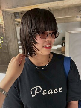 リール(rire) 髪質改善　くびれヘア　アプリコットオレンジ　ハイライトカラー