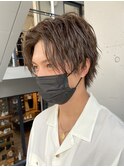 横浜西口メンズカットツイストスパイラルパーマセンターパート