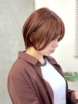 アペロ 柏(Apero) オレンジブラウン/ブリーチなしダブルカラー/ショートボブ/柏