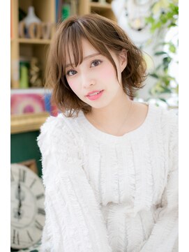 カバーヘア イヴ 戸頭店(COVER HAIR EVE) 細巻きハイライト韓国風大人可愛いボブパーマh4戸頭20代30代