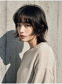 外ハネボブ40代タッセルボブグラデーションカラーヘアカラー
