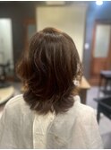 ナチュラルブラウン×くびれレイヤーミディ