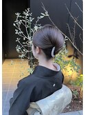 着物ヘア 留袖ヘア まとめ髪 アップスタイル 夜会巻き