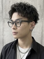 ヘッドストック 大和八木店(HEAD STOCK)&nbsp;シャドウパーマアクティブショートかきあげセンターパートメンズ