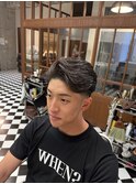 リバースセンターパートニュアンスパーマニュアンスウルフダウR