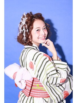 ルーヴル トータル ビューティ サロン 生駒(LOUVRE Total Beauty Salon) ほわほわウェーブの大正浪漫 浴衣STYLE