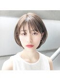 ひし形シルエットくびれボブ大人ボブ可愛い40代50代