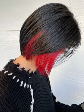 コルト(COLT) インナーカラー(レッド系)×ショートボブ