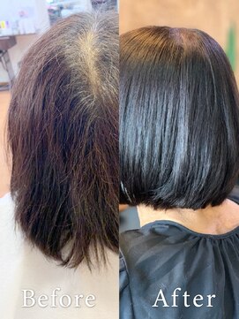 アークスヘアー グレージュ大人クール☆ツヤ感カラー×ワンカールストレートボブ