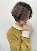 前髪長めハンサムショート