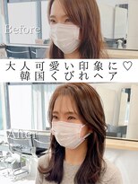 フォンズ(FONS)&nbsp;お客様ビフォアフ＊顔まわりカットくびれヘアシースルーバング