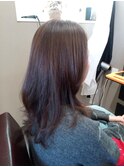 セミロング　ゆる巻きスタイル