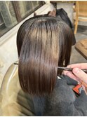 重めストレートボブ10代20代30代/髪質改善/縮毛矯正/仙台/青葉区