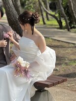 ブライダルヘア 前撮りヘア アップスタイル パールピン 花嫁ヘア