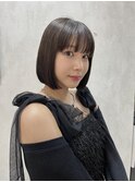 ワイドバングイメチェン美髪外ハネボブ+レイヤーカット韓国