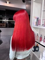 ベレーザ 渋谷(BELEZA)&nbsp;11979髪質改善チェリーレッドブリーチデザインワインレッド