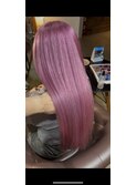 クリアピンク×ケアブリーチダブルカラー×トリートメント