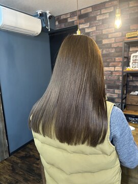 ロング×オリーブベージュ