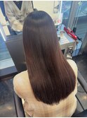 黒髪クラゲヘアー/オリーブグレー/小顔ココアベージュ