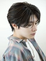エイド 本店(aid)&nbsp;シースルーセンターパートメンズミディアム毛流れヘア