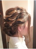 ルーズヘアアレンジ/シニョン/ヘアセット/着物ヘア/袴着付け