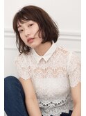 アッシュベージュのナチュラルウェーブ