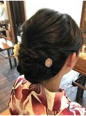 浴衣ヘアーセット  ローシニヨン