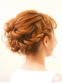 編みこみサイドアップ《ヘアセット&着付 GEKKABIJIN》