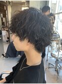マッシュウルフ くせ毛風パーマ スパイラルパーマ△