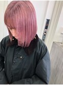 ハイトーン！ブリーチカラーで　イノセントピンク！