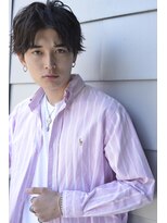 メーヴェ(Mowen) mowen 南堀江　メンズ　センターパート　ニュアンスパーマ