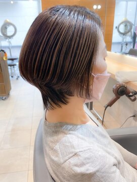 バブ バイネオリーブ(Bab by neolive) 白髪ぼかしハイライト☆骨格補正ショートボブ