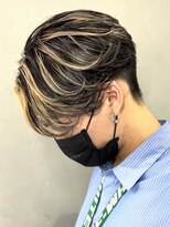 エルマーク(L-MARK)&nbsp;ハイライトセンターパートメッシュダブルカラーツーブロック