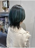 ターコイズカラー×地毛ルーツ