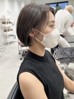 グラフ 日本橋(GRAFF)&nbsp;大人可愛いショートボブ/前髪なしショート/オリーブベージュ