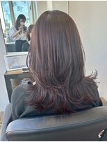 アリスバイアフロート 自由が丘(ALICe by AFLOAT) レイヤーカット/くびれヘア/レッドブラウン