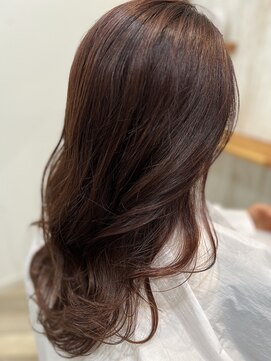 ルヴェール 茜部店(LeVert) ブリーチなしピンクブラウン