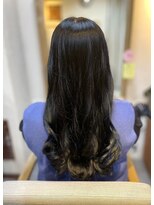 ヘアリゾート粋 ウナム 新宿東口店(enam)&nbsp;ゆるふわセミロング/ダークブラウン/立体感ウェーブ