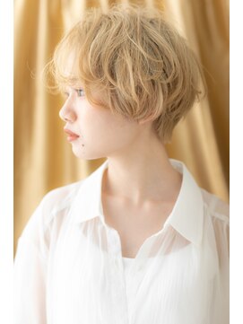 カバーヘア 上尾西口店(COVER HAIR) ダブルカラー小顔フェザーショートマッシュパーマY上尾10代20代