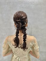 【ダブルポニーテール】結婚式/二次会/銀座/有楽町/アレンジ