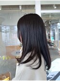 セミロング 髪質改善 ゆる巻き 顔周りレイヤー