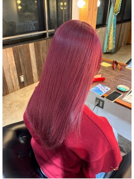 ビハインドザカーテン(BEHIND THE CURTAIN) カシスピンク×ダブルカラー×ケアブリーチ×ハイトーンカラー